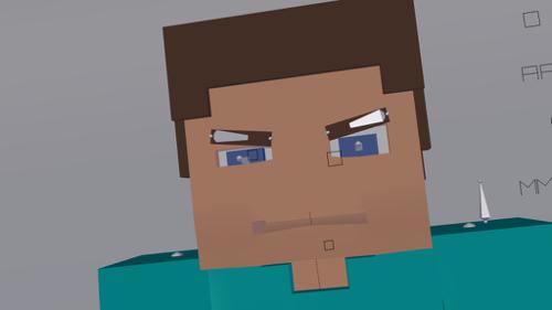 Rigged Minecraft Character preview image